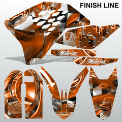 KTM EXC 2008-2011 FINISH LINE motocross decals racing stripes  MX graphics kit