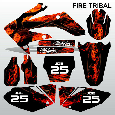Honda CRF 250 2004-2005 FIRE TRIBAL motocross decals MX graphics kit