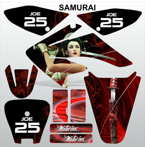 Honda CRF 70-80-100 2002-2012 SAMURAI motocross racing decals MX graphics kit