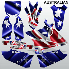 Yamaha YZ 125 250 2015-2017 AUSTRALIAN motocross decals set MX graphics kit