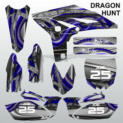 Yamaha YZF 250 2010-2012 DRAGON HUNT motocross race decals set MX graphics kit