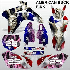 SUZUKI RMZ 450 2006 AMERICAN BUCK PINK motocross racing decals set MX graphics