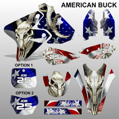 Kawasaki KLX 400 AMERICAN BUCK motocross decals set MX graphics stripe