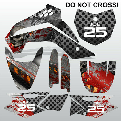 Kawasaki KLX 140 2008-2017 DO NOT CROSS! motocross decals stripe MX graphics
