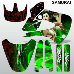 Kawasaki KX 85-100 2001-2012 SAMURAI motocross racing decals set MX graphics kit