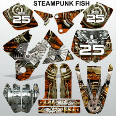 KTM SX 1998-2000 STEAMPUNK FISH motocross decals racing stripes set MX graphics