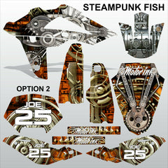 HUSQVARNA 250 450 510 2008-2010 STEAMPUNK FISH motocross decals set MX graphics