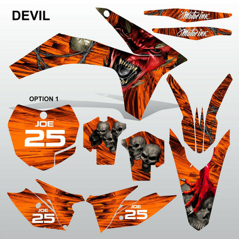 KTM EXC 2012-2013 XC 2011 DEVIL PUNISHER motocross decals set MX graphics kit