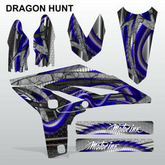 Yamaha YZF 250 2010-2012 DRAGON HUNT motocross race decals set MX graphics kit