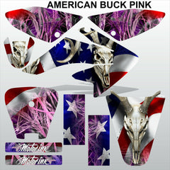 Honda CRF 70-80-100 2002-2012 AMERICAN BUCK PINK motocross racing decals MX kit