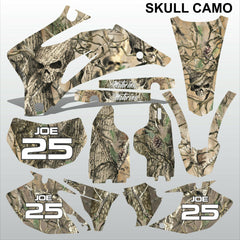 Yamaha WR 250F 2007-2013 SKULL CAMO motocross racing decals set MX graphics kit
