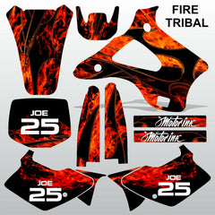 Kawasaki KX 125-250 1994-1998 FIRE TRIBAL race motocross decals set MX graphics