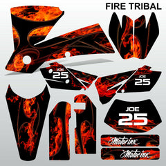 KTM EXC 2004 FIRE TRIBAL  motocross decals racing stripes set MX graphics kit