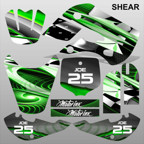 Kawasaki KLX110 2000-2009 SHEAR motocross racing decals MX graphics stripes