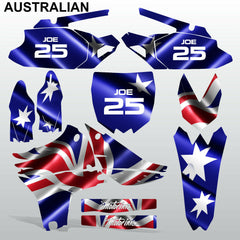 Yamaha YZF 450 2010-2013 AUSTRALIAN motocross decals set MX graphics kit