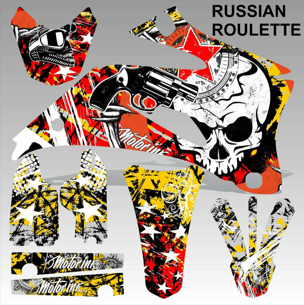 Yamaha YZF 250 450 2006-2007 RUSSIAN ROULETTE motocross decals set MX graphics