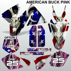 KTM EXC 1998-2000 AMERICAN BUCK PINK motocross racing decals set MX graphics kit