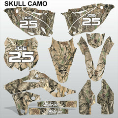 Kawasaki KXF 250 2013-2016 SKULL CAMO motocross racing decals set MX graphics