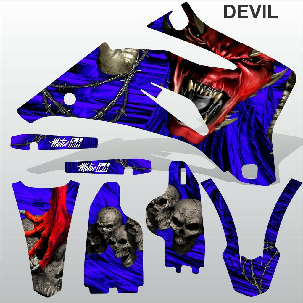 Yamaha WR 250F 2007-2013 DEVIL RIDER motocross race decals set MX graphics kit