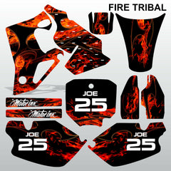 Honda CR80 1996-2002 FIRE TRIBAL motocross decals set MX graphics kit