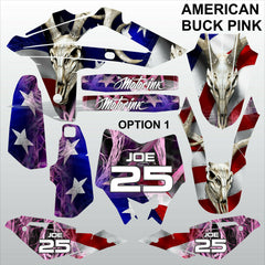 HUSQVARNA CR WR 125 2009-2013 AMERICAN BUCK PINK motocross decals MX graphics