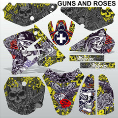 SUZUKI RM 80-85 2000-2018 GUNS AND ROSES motocross racing decals set MX graphics