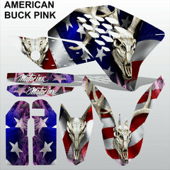 KTM EXC 2008-2011 AMERICAN BUCK PINK motocross racing decals set MX graphics kit