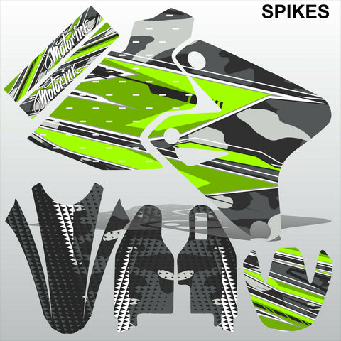Kawasaki KLX 400 SPIKES motocross racing decals set MX graphics stripes kit