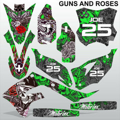 Kawasaki KXF 450 2019 GUNS AND ROSES motocross racing decals set MX graphics kit