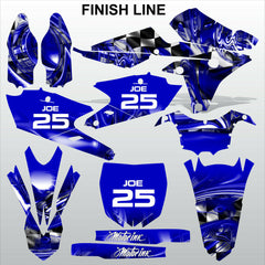 Yamaha YZF 250 450 2014 FINISH LINE motocross decals racing set MX graphics kit