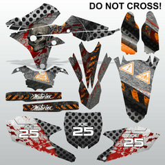 Yamaha YZF 250 450 2014 DO NOT CROSS race motocross decals set MX graphics kit
