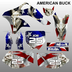 Kawasaki KXF 250 2006-2008 AMERICAN BUCK motocross decals set MX graphics kit