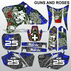 Yamaha WR 250F 450F 2003-2004 GUNS AND ROSES motocross  decals set MX graphics