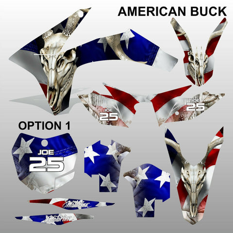 KTM EXC 2012-2013 XC 2011 AMERICAN BUCK motocross decals set MX graphics kit