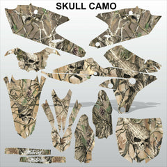 Yamaha YZF 250 450 2014 SKULL CAMO motocross racing decals set MX graphics kit