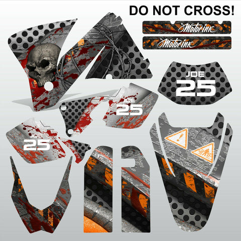 KTM EXC 2001-2002 DO NOT CROSS motocross decals  stripes set MX graphics kit