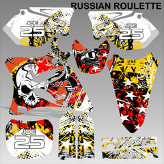Yamaha YZ 125 250 2002-2005 RUSSIAN ROULETTE motocross decals set MX graphics