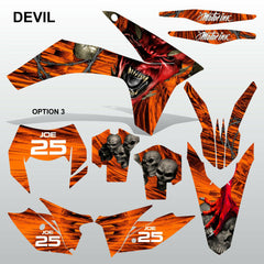 KTM EXC 2012-2013 XC 2011 DEVIL PUNISHER motocross decals set MX graphics kit