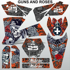 KTM SX 2003-2004 GUNS AND ROSES motocross racing decals set MX graphics kit