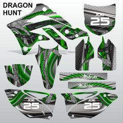 Kawasaki KXF 450 2012-2014 DRAGON HUNT motocross decals set MX graphics kit