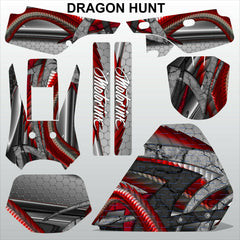 Honda XR 250 1986-1995 DRAGON HUNT motocross racing decals set MX graphics kit