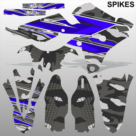 Yamaha YZF 250 450 2014 SPIKES motocross racing decals set MX graphics kit