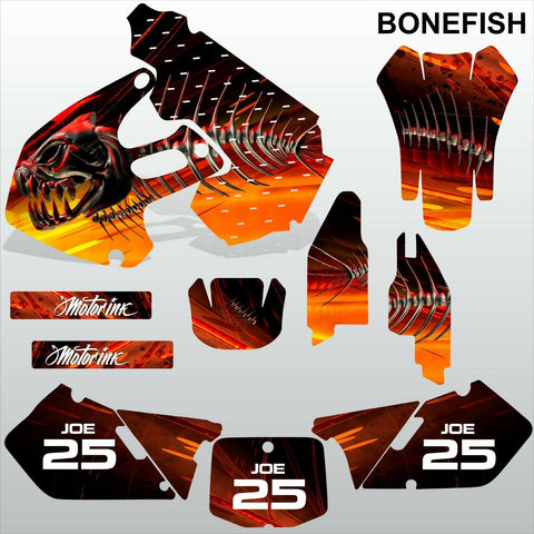 Suzuki RM 125-250 1999 2000 BONEFISH motocross race decals set MX graphics kit