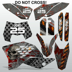 KTM EXC 2008-2011 DO NOT CROSS motocross decals racing stripes set MX graphics
