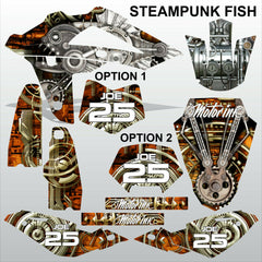 HUSQVARNA 250 450 510 2008-2010 STEAMPUNK FISH motocross decals set MX graphics