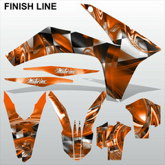 KTM EXC 2012-2013 XC 2011 FINISH LINE motocross decals race set MX graphics kit