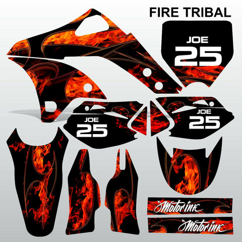 Kawasaki KXF 450 2006-2008 FIRE TRIBAL race motocross decals set MX graphics kit