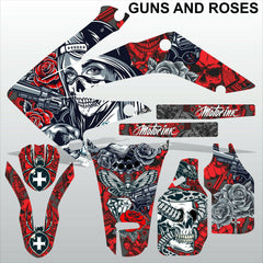 Honda CRF 250X 2004-2012 GUNS AND ROSES motocross decals set MX graphics kit