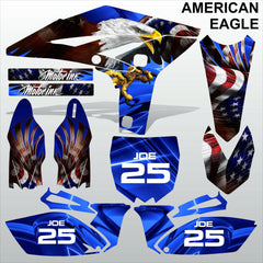 Yamaha YZF 250 2010-2012 AMERICAN EAGLE motocross racing decals set MX graphics