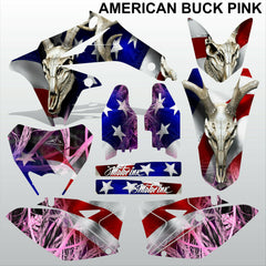 SUZUKI RMX 450Z 2011-2013 AMERICAN BUCK PINK motocross decals set MX graphics
